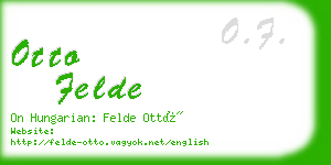 otto felde business card